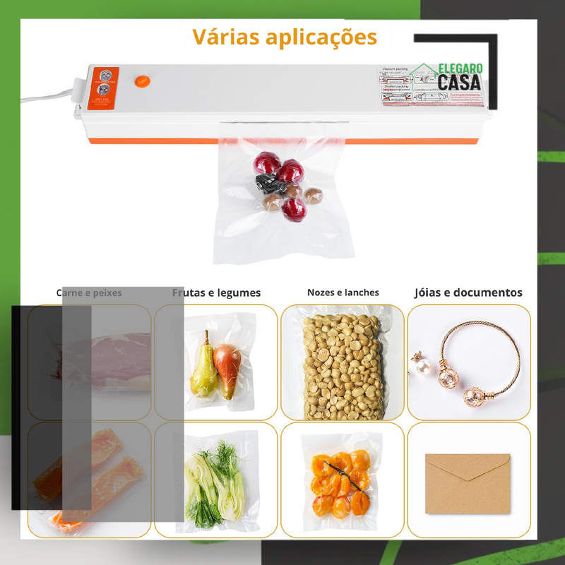 Máquina de Embalagem a Vácuo para Alimentos - Preserve seus Alimentos com Facilidade!